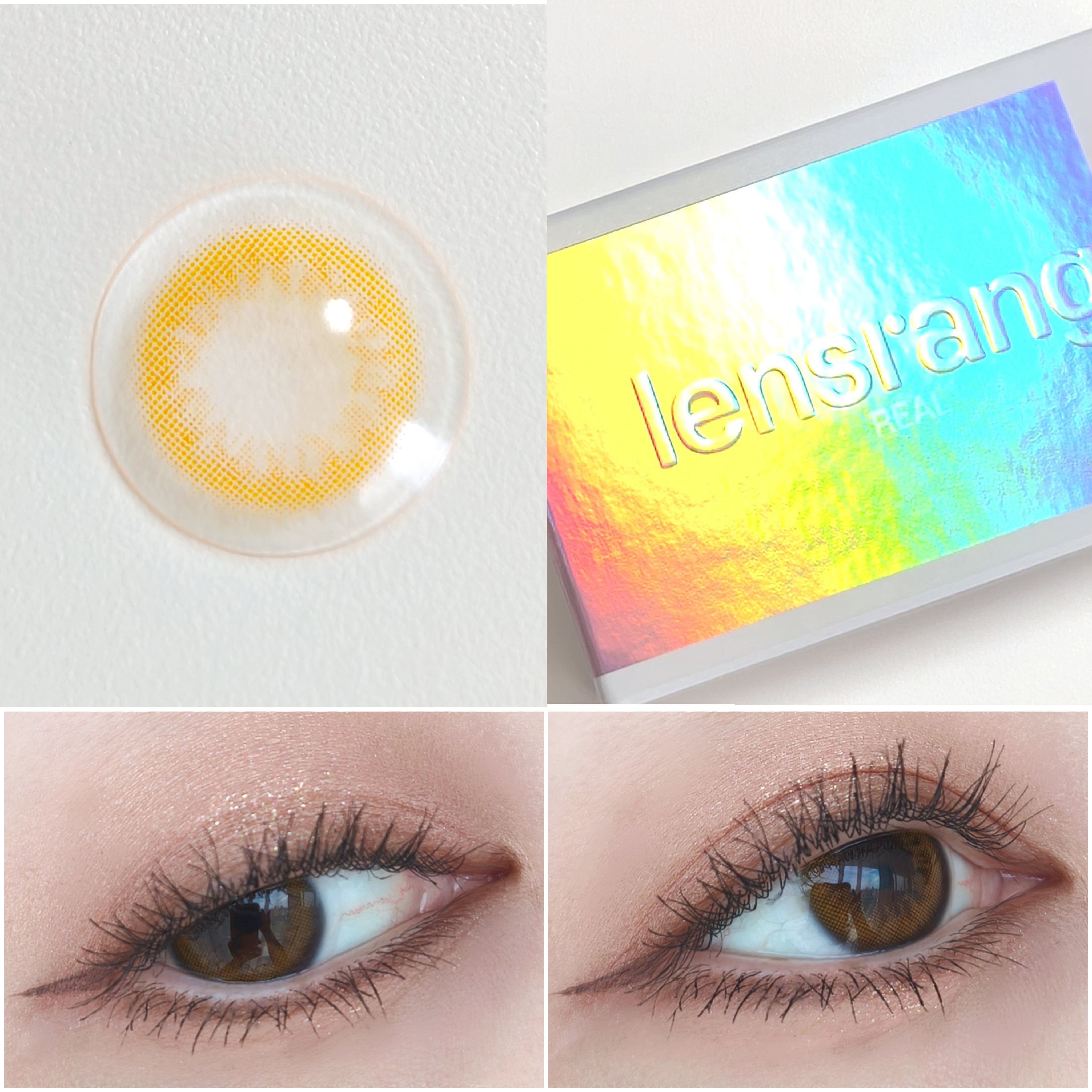 Lens Rang Iwwi Real 1ヶ月 <BROWN>