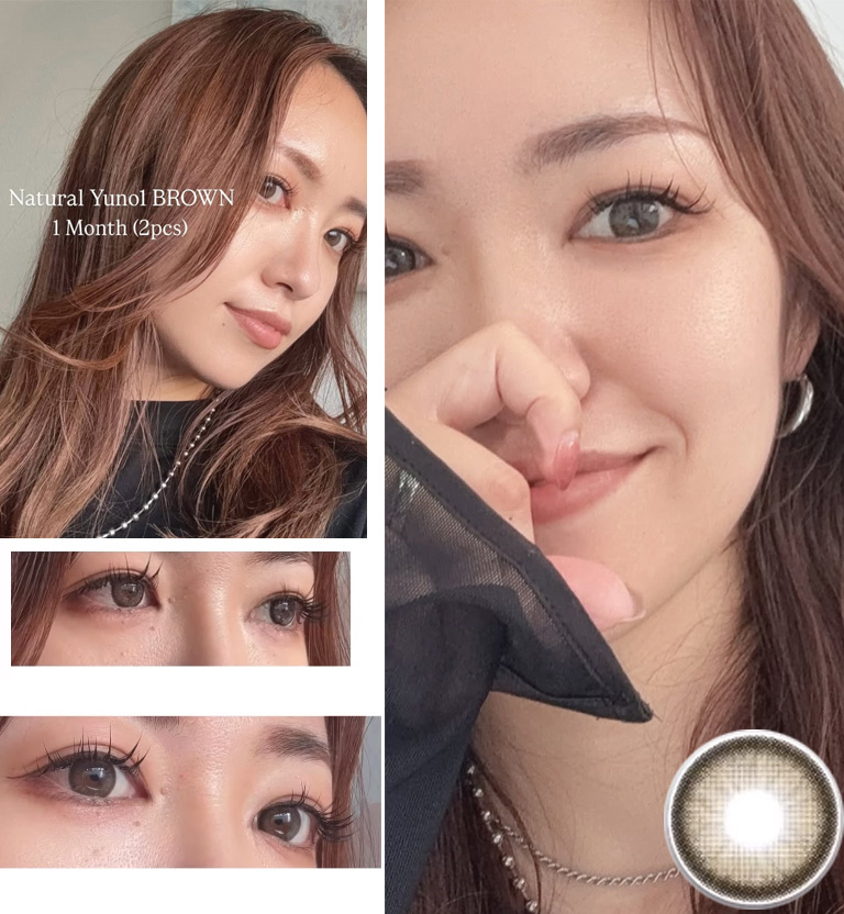 Natural Yuno1 BROWN - 1 Month (2pcs)